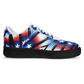 Men's Red White Blue Geometric Pattern All-Over Print Core Low Shoes