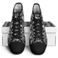 Men’s Black Intricate Silver Chain Tattoo Pattern High Urban Peak High Top Shoes