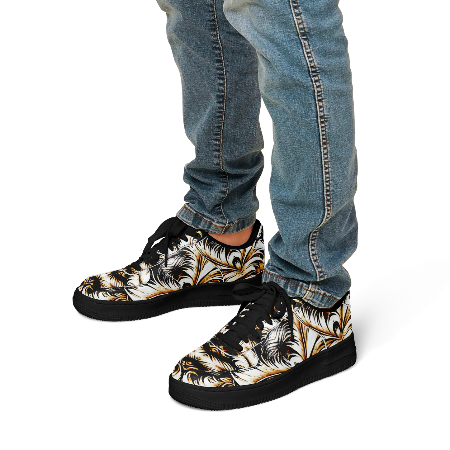 Men's Golden Baroque All-Over Print Core Low Shoes
