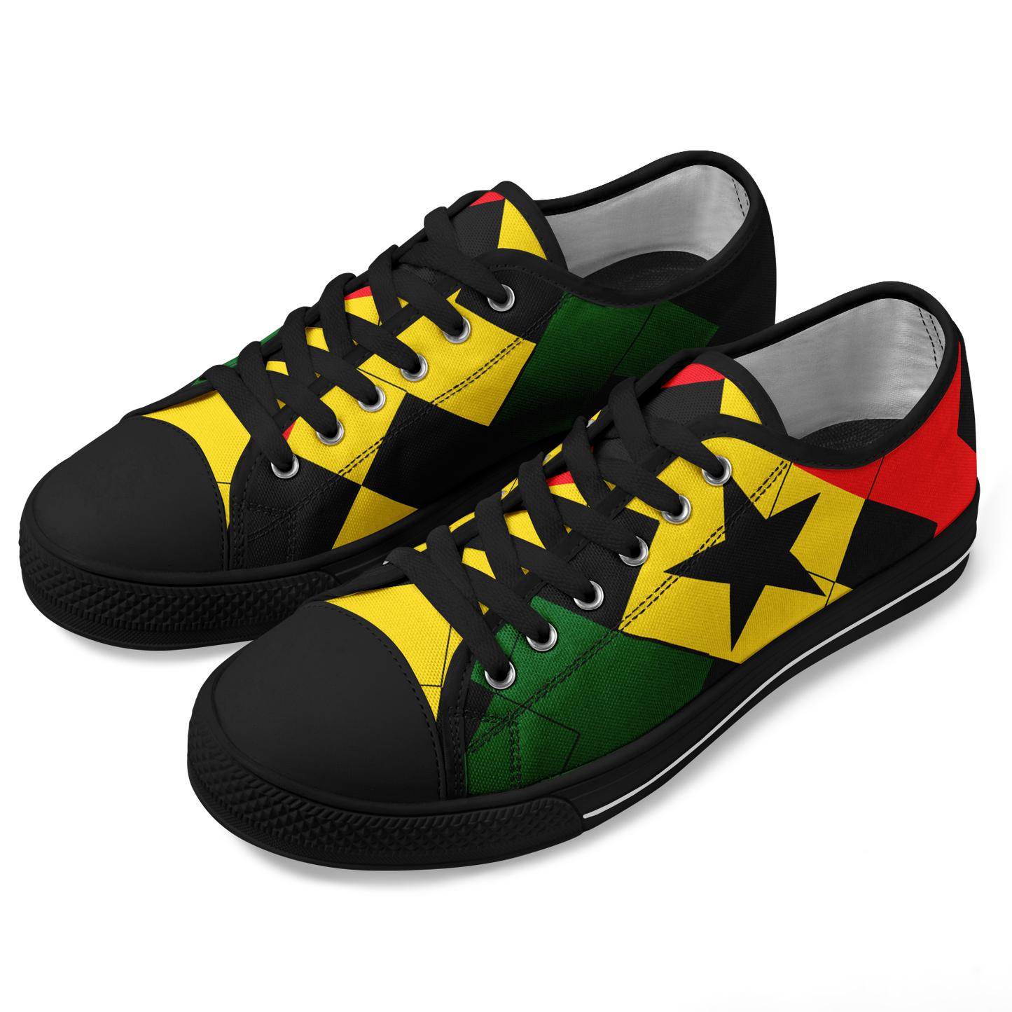 Men's Red Yellow Green and Black Stars Urban Peak Low Shoes