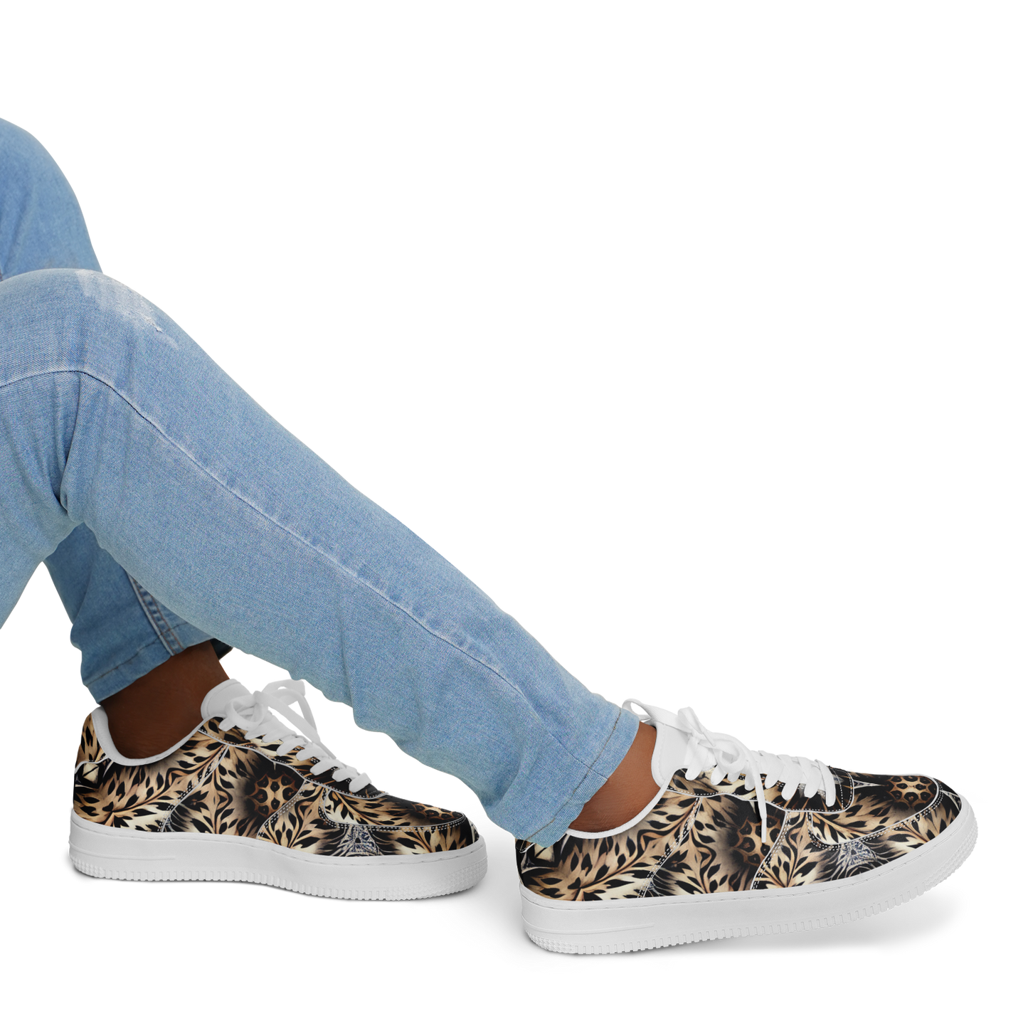 Men's Leopard Kaleidoscope Pattern All-Over Print Core Low Shoes