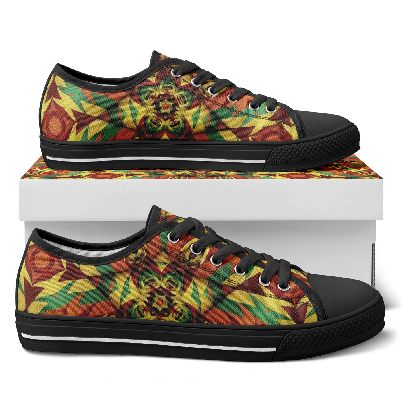 Women's Bold Tribal Kaleidoscope Pattern All Over Print All Over Print Urban Peak Low Shoes