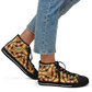 Women's Green & Gold Retro Kaleidoscope Pattern Urban Peak High Top Shoes