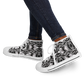 Women’s Black Intricate Silver Chain Tattoo Pattern High Urban Peak High Top Shoes