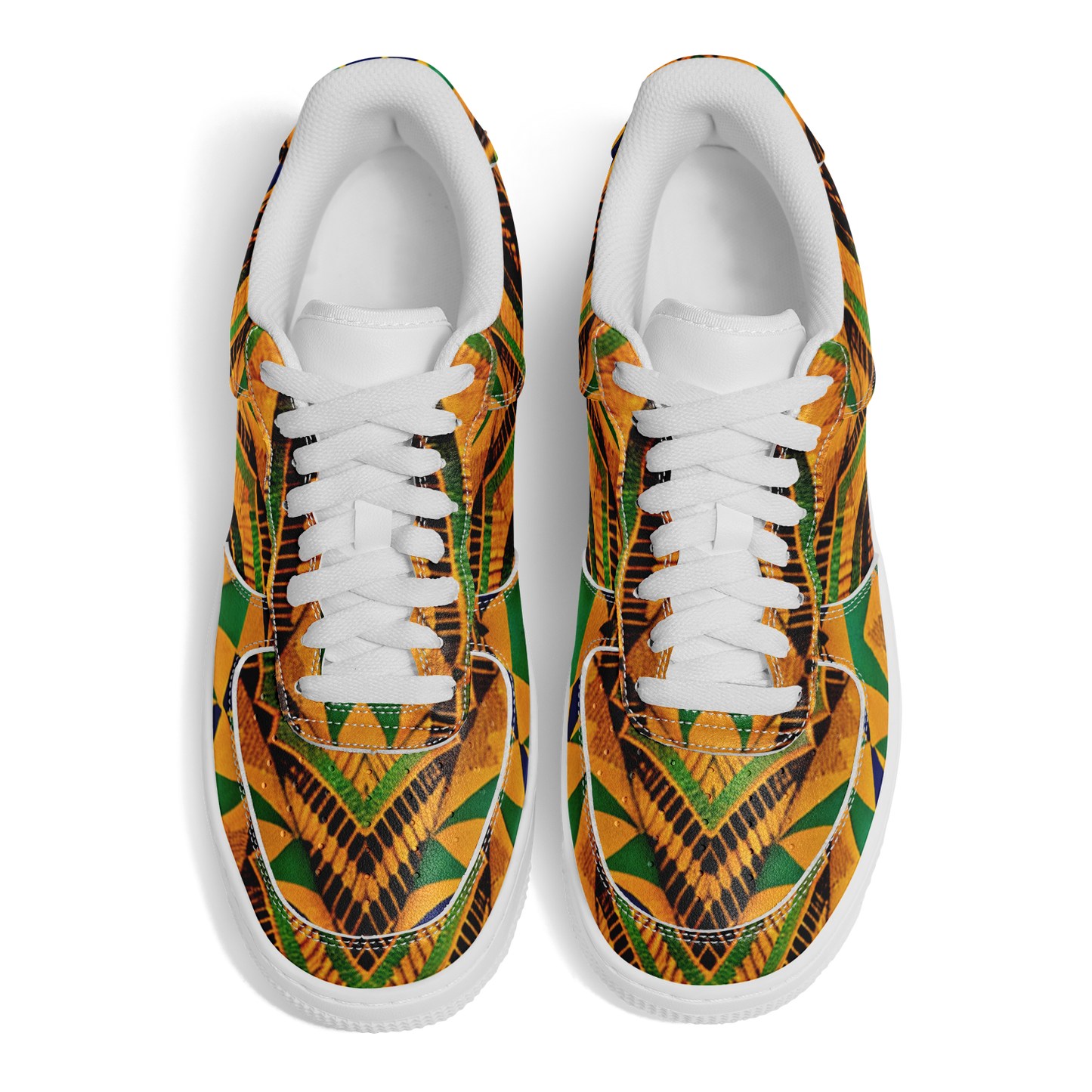 Men's Bold African Kente Inspired Pattern All-Over Print Core Low Shoes