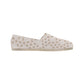 Women's Beige Floral Mandala Pattern Classic Canvas Slip-On