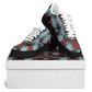 Men's Red & Teal Aztec Geo Pattern All-Over Print Core Low Shoes