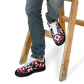 Men's Red White Blue Geometric Pattern All-Over Print Core Low Shoes