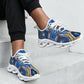 Women's Abstract Blue Geode Kaleidoscope Pattern All Over Print Twisted Sole Sneakers