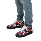 Men's Red White Blue Geometric Pattern All-Over Print Core Low Shoes