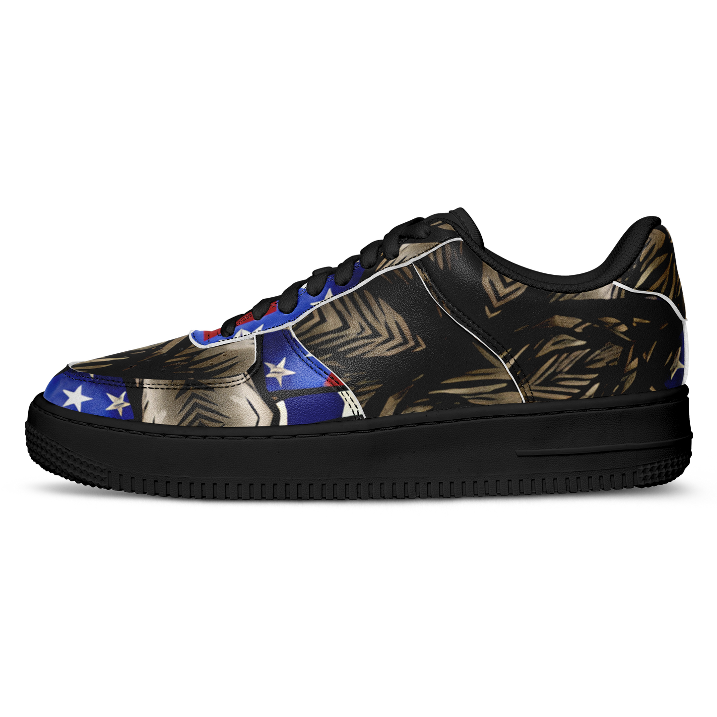 Women's Patriotic Kaleidoscope Pattern All-Over Print Core Low Shoes