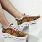 Men's African Kente Geometric Star Pattern All-Over Print Twisted Sole Sneakers