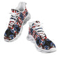 Men's Patriotic Star Kaleidoscope Pattern All-Over Print Twisted Sole Sneakers
