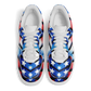 Women's Red White Blue Geometric Pattern All-Over Print Core Low Shoes