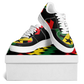 Women's Red Yellow Green and Black Stars Core Low Shoes