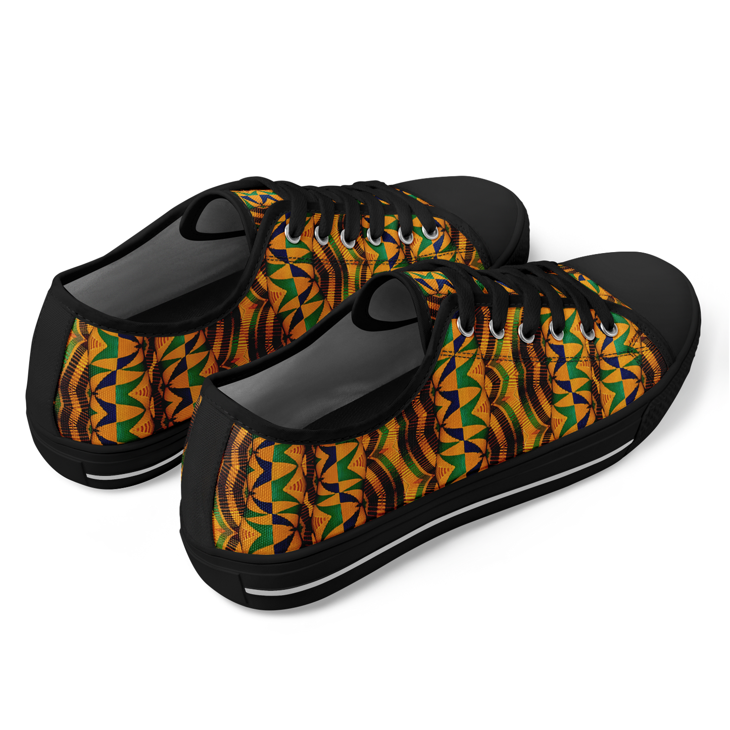 Men's African Kente Geometric Pattern All-Over Print Urban Peak Low Shoes