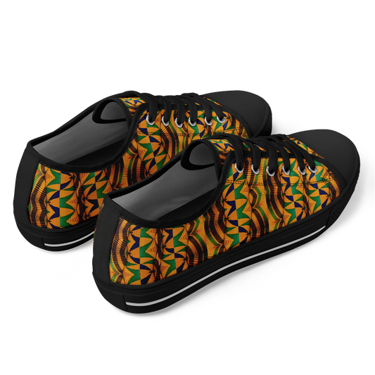 Men's African Kente Geometric Pattern All-Over Print Urban Peak Low Shoes