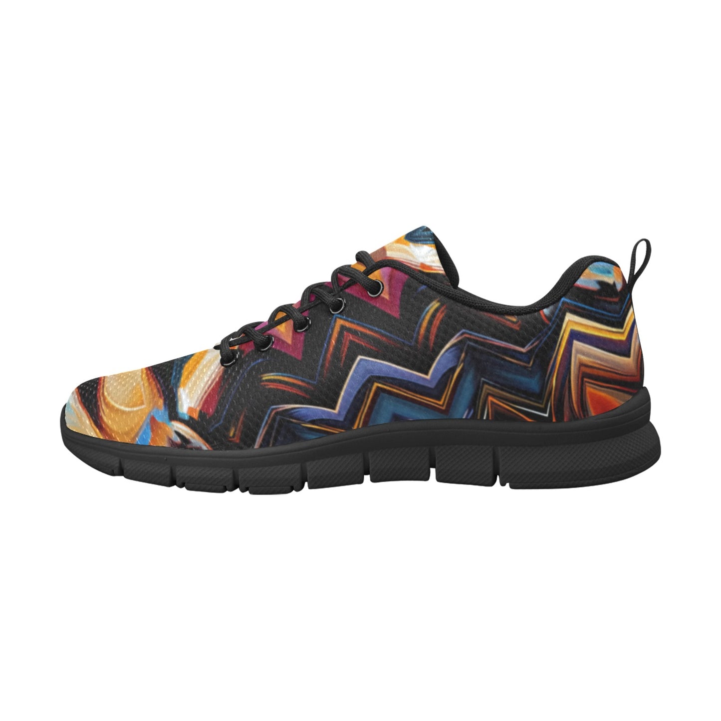 Women's Bold Geometric Pattern All-Over Print  Breathable Running Shoes