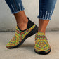 Women's Kaleidoscope Geo Pattern Fly Weave Drop-in Heel Sneakers