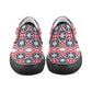 Women's Patriotic Red White Blue Geometric Unusual Slip-on Canvas Shoes