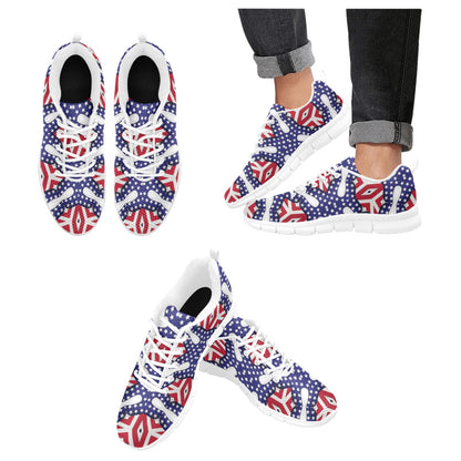 Men's Patriotic Stars & Stripes All Over Print Breathable Running Shoes