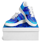 Men's Vibrant Blue Geometric Pattern All-Over Print Core Low Shoes