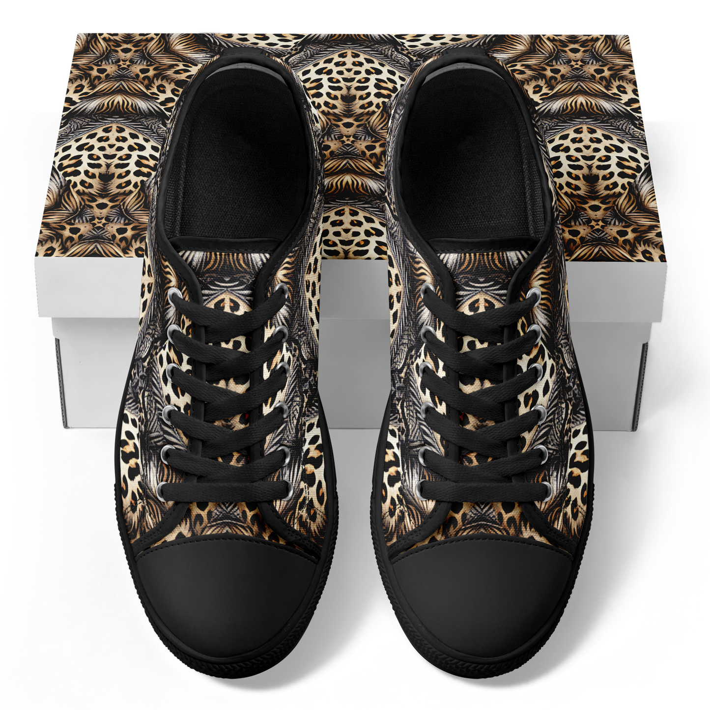 Women's Kaleidoscope Leopard Pattern All-Over Print Urban Peak Low Shoes