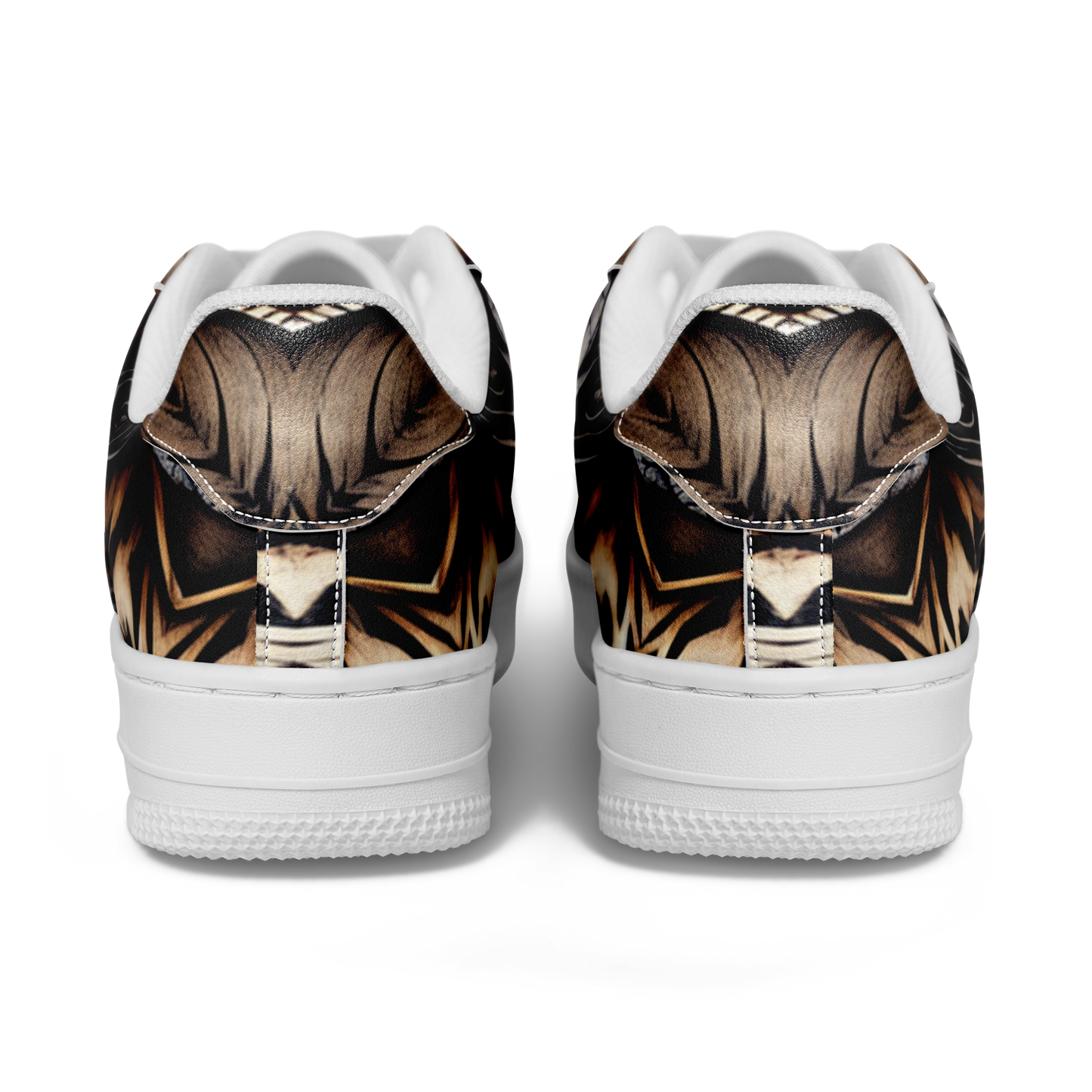 Women's Geometric Kaleidoscope Brown Pattern All Over Print Core Low Shoes
