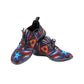 Women's Patriotic Red White Blue Geometric All Over Print  One-Piece Vamp Sneakers