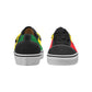 Men's Red Yellow Green and Black Stars Men's Low Top Skateboarding Shoes