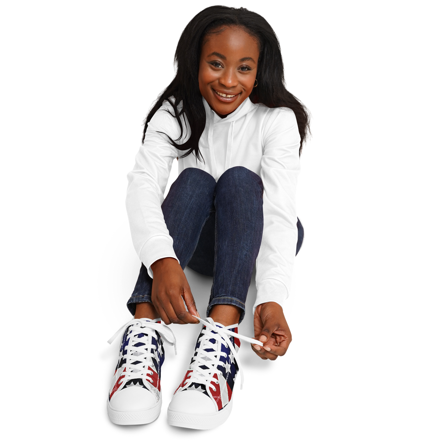 Women's Patriotic Star Flag Urban Peak High Top Shoes