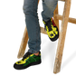 Men's Red Yellow Green and Black Stars Pattern All Over Print Urban Peak High Top Shoes