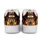 Men's Golden & White Kaleidoscope Pattern All-Over Print Core Low Shoes