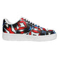 Women's Red White Blue Geometric Pattern All-Over Print Core Low Shoes