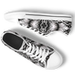Men’s Black Intricate Silver Chain Tattoo Pattern Urban Peak Low Shoes