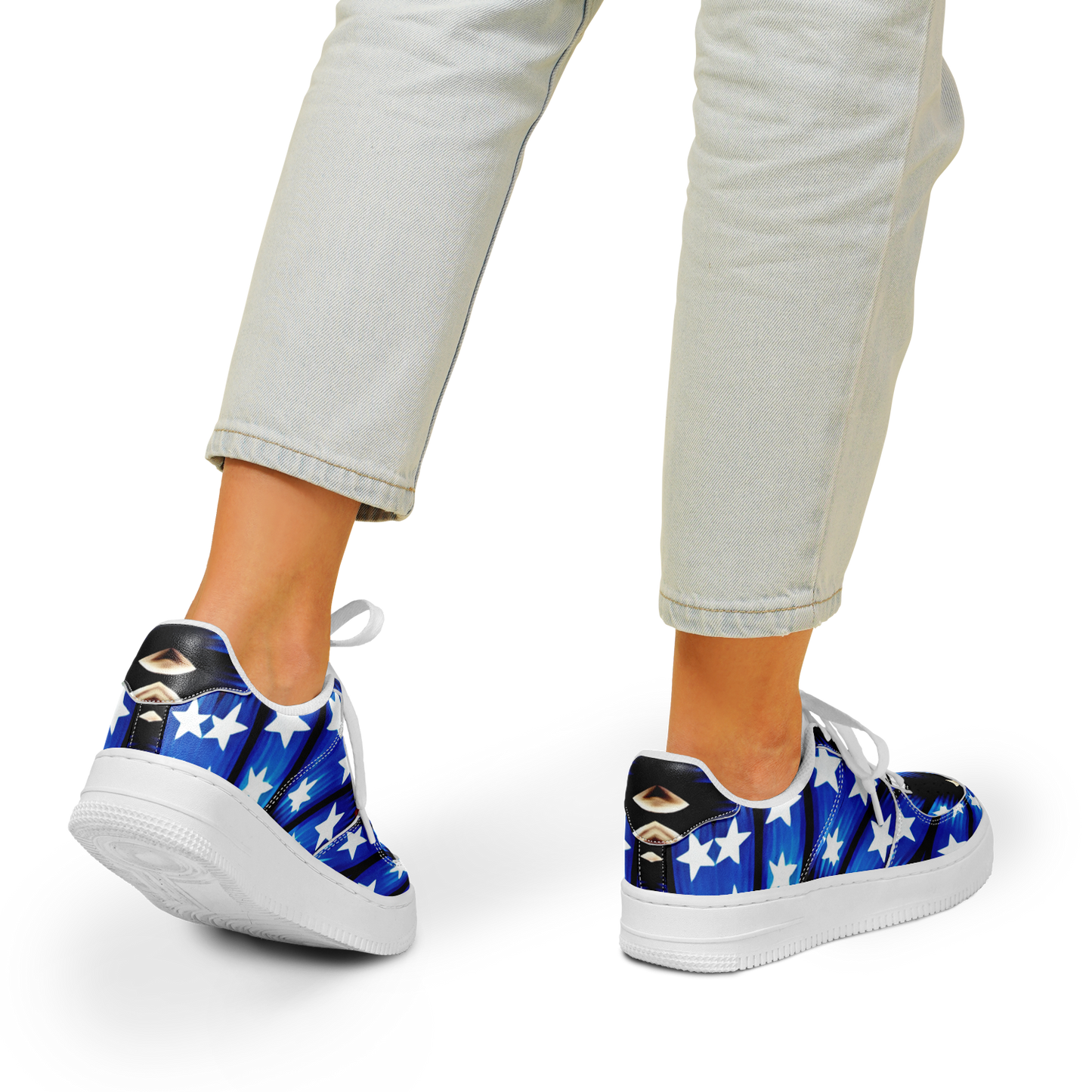 Women's American Flag Pattern All-Over Print Core Low Shoes