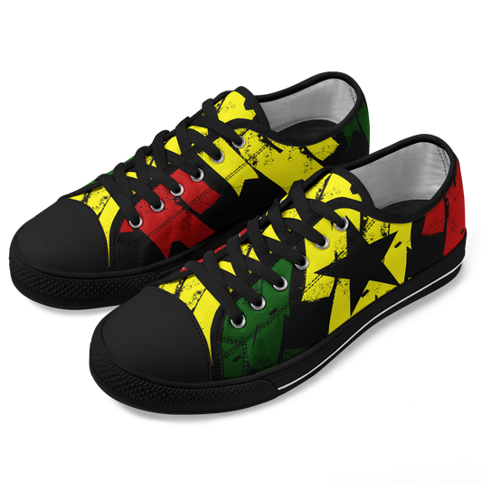 Women's Red Yellow Green and Black Stars Urban Peak Low Shoes