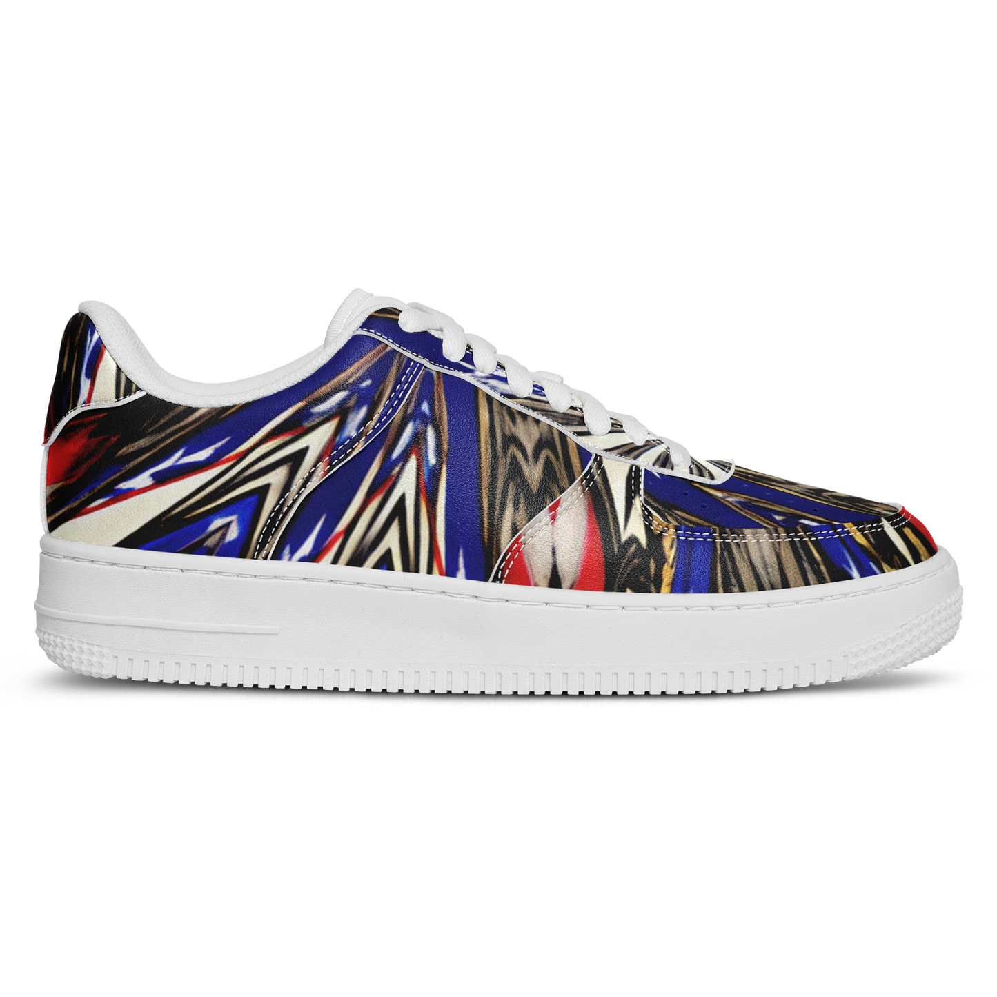 Men's Starburst Patriotic Colors Pattern All-Over-Print Core Low Shoes