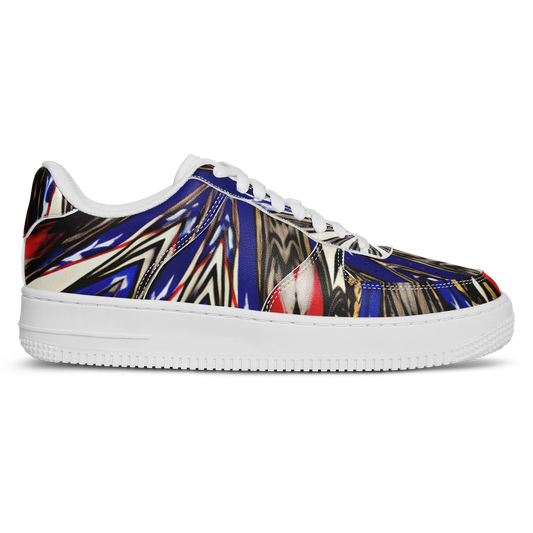 Men's Starburst Patriotic Colors Pattern All-Over-Print Core Low Shoes