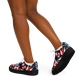 Women's Red White Blue Geometric Pattern All-Over Print Core Low Shoes