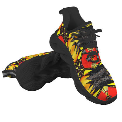 Men's Bold Colorful Aztec Pattern All-Over Print Twisted Sole Sneakers