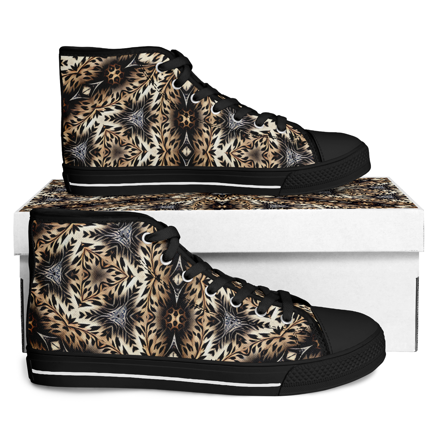 Men's Leopard Kaleidoscope Pattern All-Over Print Urban Peak High Top Shoes