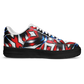 Men's Red White Blue Geometric Pattern All-Over Print Core Low Shoes