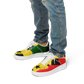 Men's Red Yellow Green and Black Stars Pattern All Over Print Urban Peak High Top Shoes