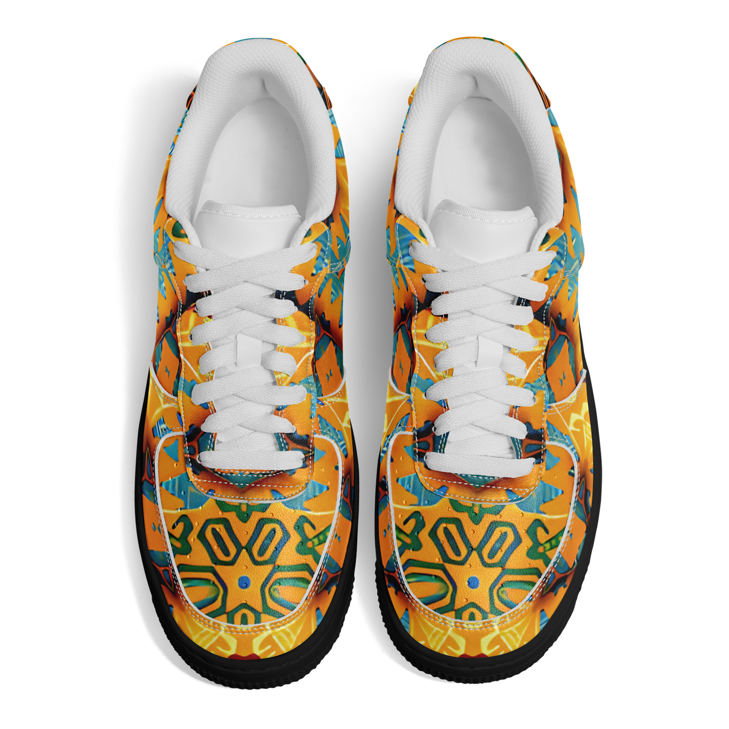 Women's Golden Kaleidoscope Pattern Core Low Shoes