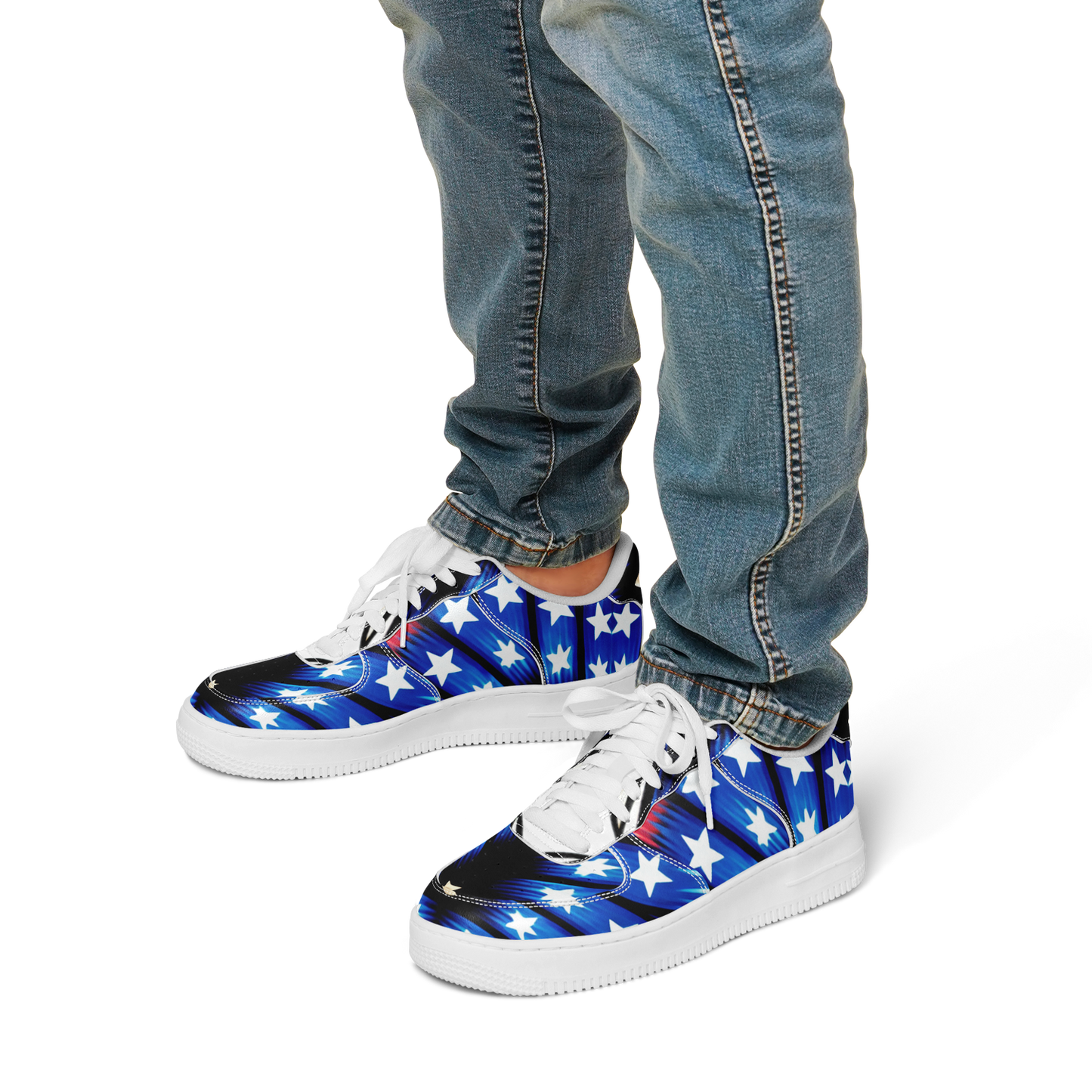 Men's American Flag Pattern All-Over Print Core Low Shoes