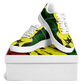 Men's Red Yellow Green and Black Stars Pattern All Over Print Urban Peak High Top Shoes