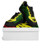 Men's Red Yellow Green and Black Stars Pattern All Over Print Urban Peak High Top Shoes