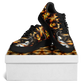 Women's Golden & Black Kaleidoscope Pattern All-Over Print Core Low Shoes