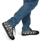 Men’s Black Intricate Silver Chain Tattoo Pattern High Urban Peak High Top Shoes